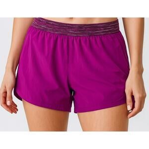 Avia Medium 8-10 Purple Womens Running Shorts Built in Brief